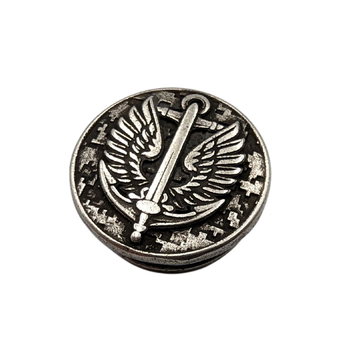 Ukrainian Marine Corps paracord bead Silver plated