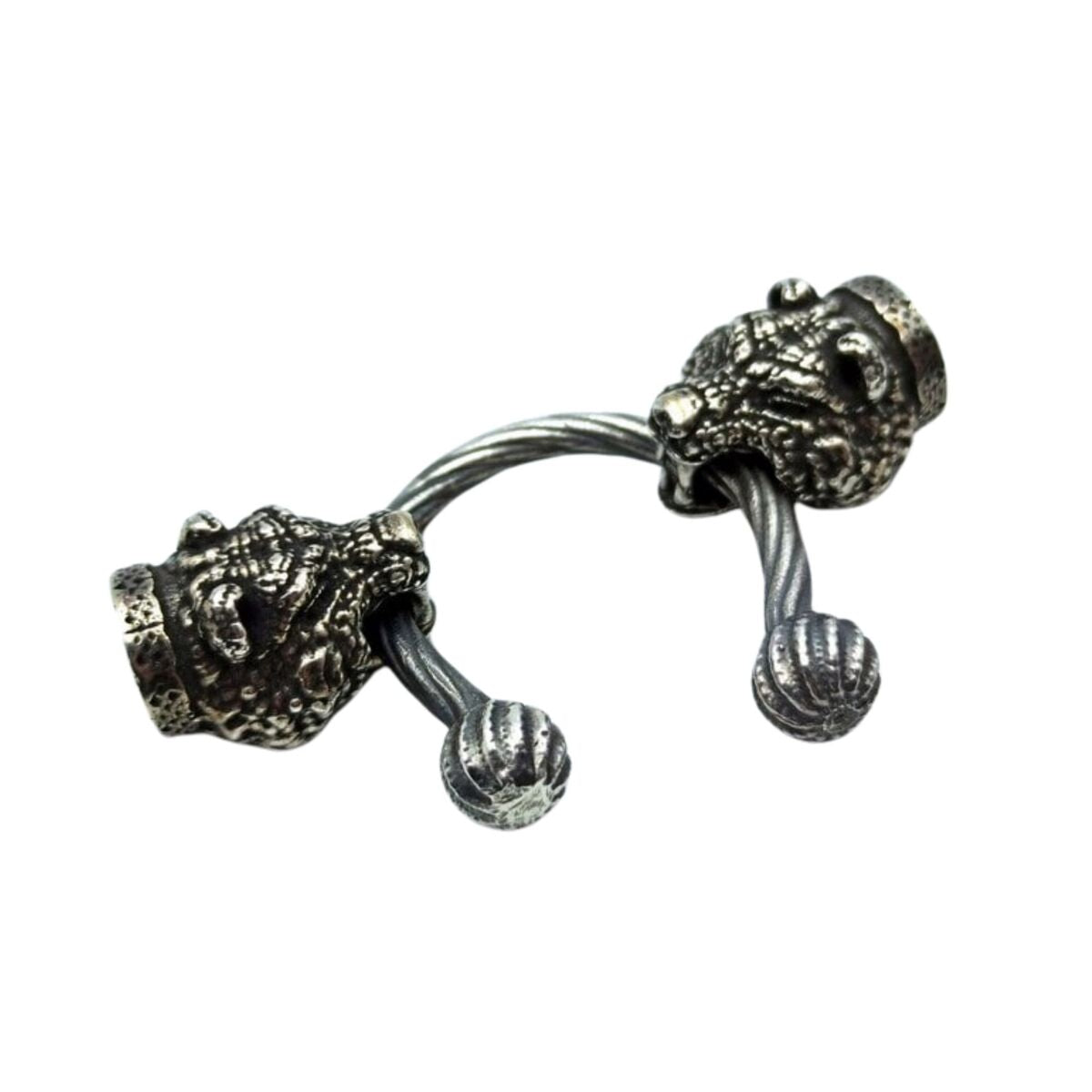 Viking bear head necklace clasp U - type Silver 925