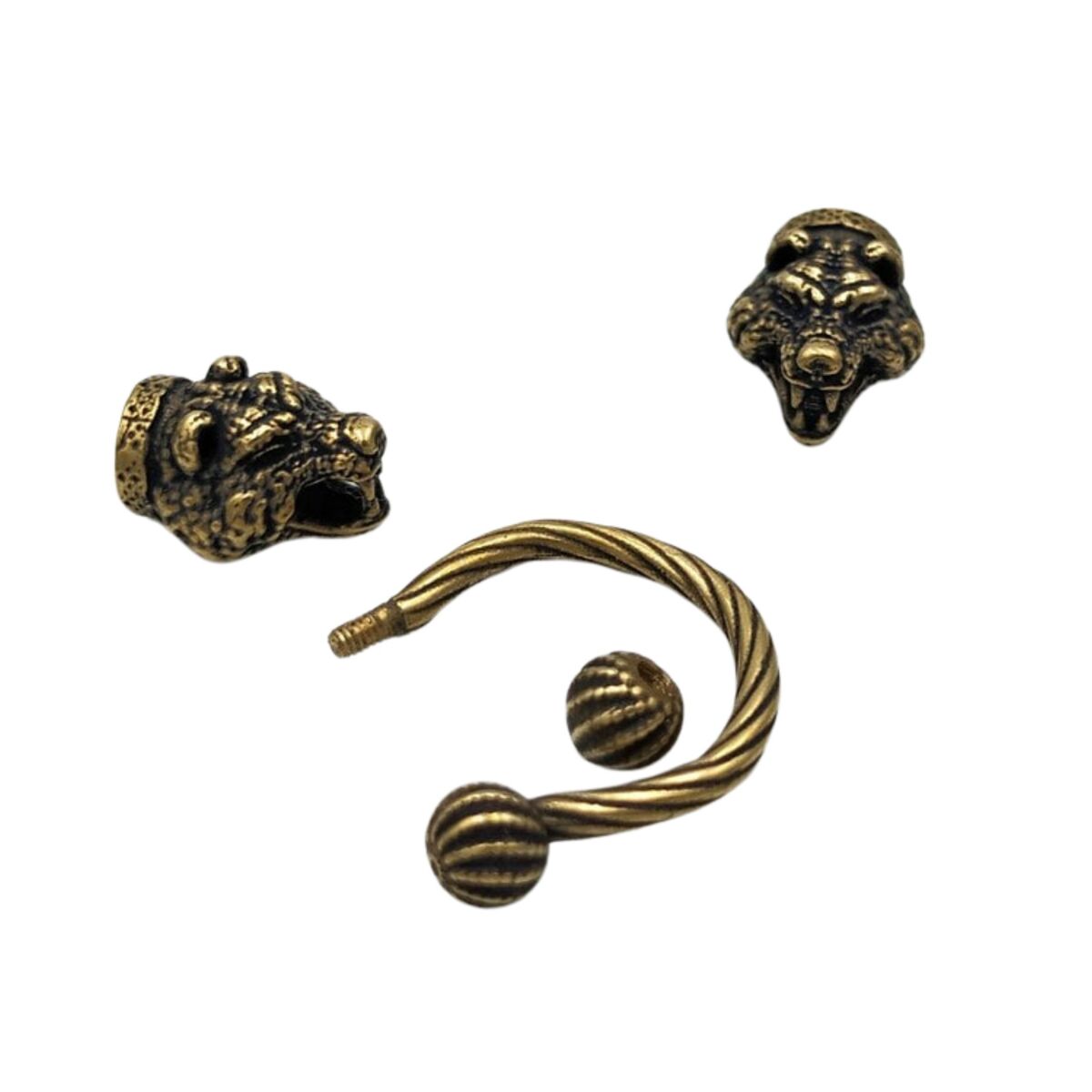 Viking bear head necklace clasp