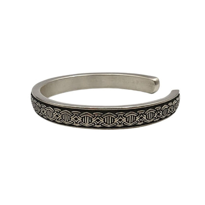Borre ornament silver bracelet   