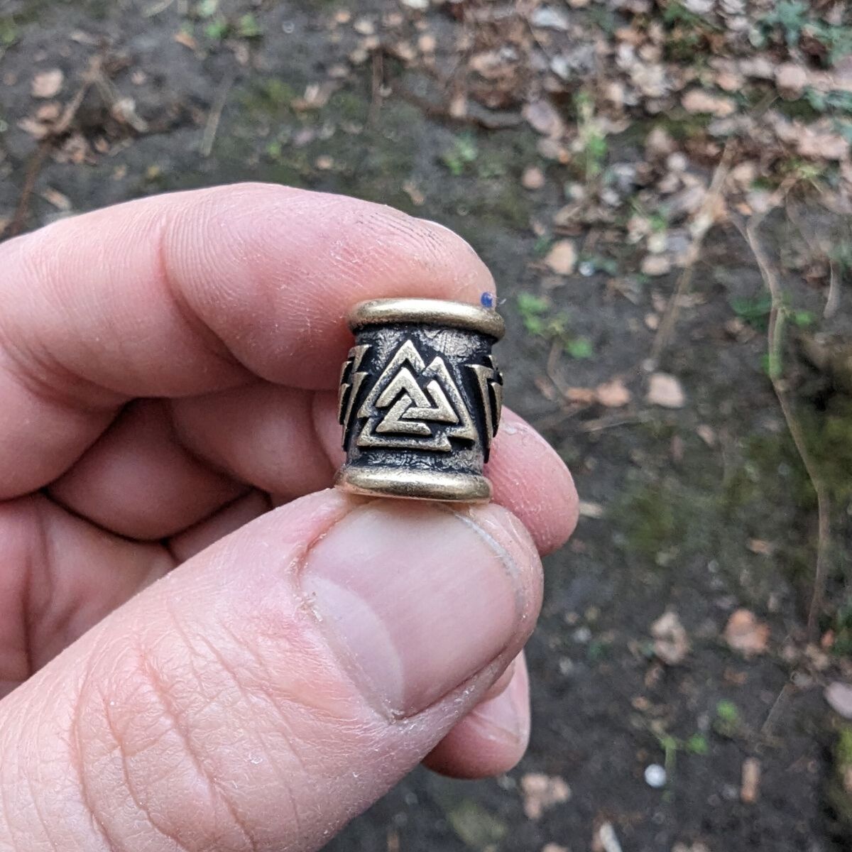 Valknut paracord bead
