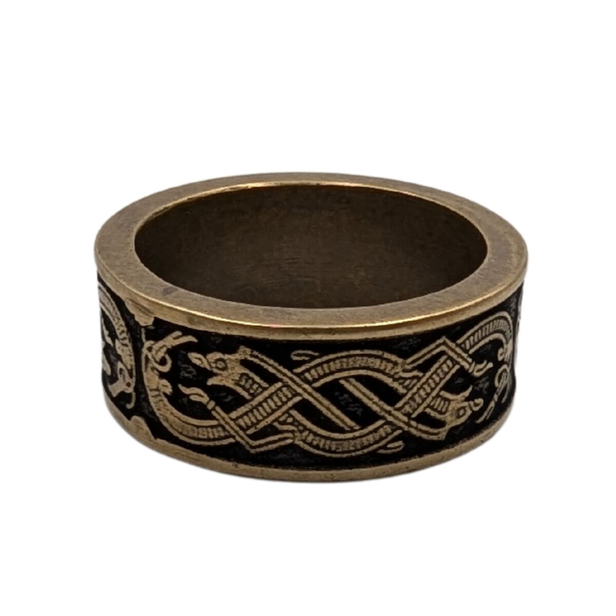Jelling ornament ring 6 US Bronze with patina
