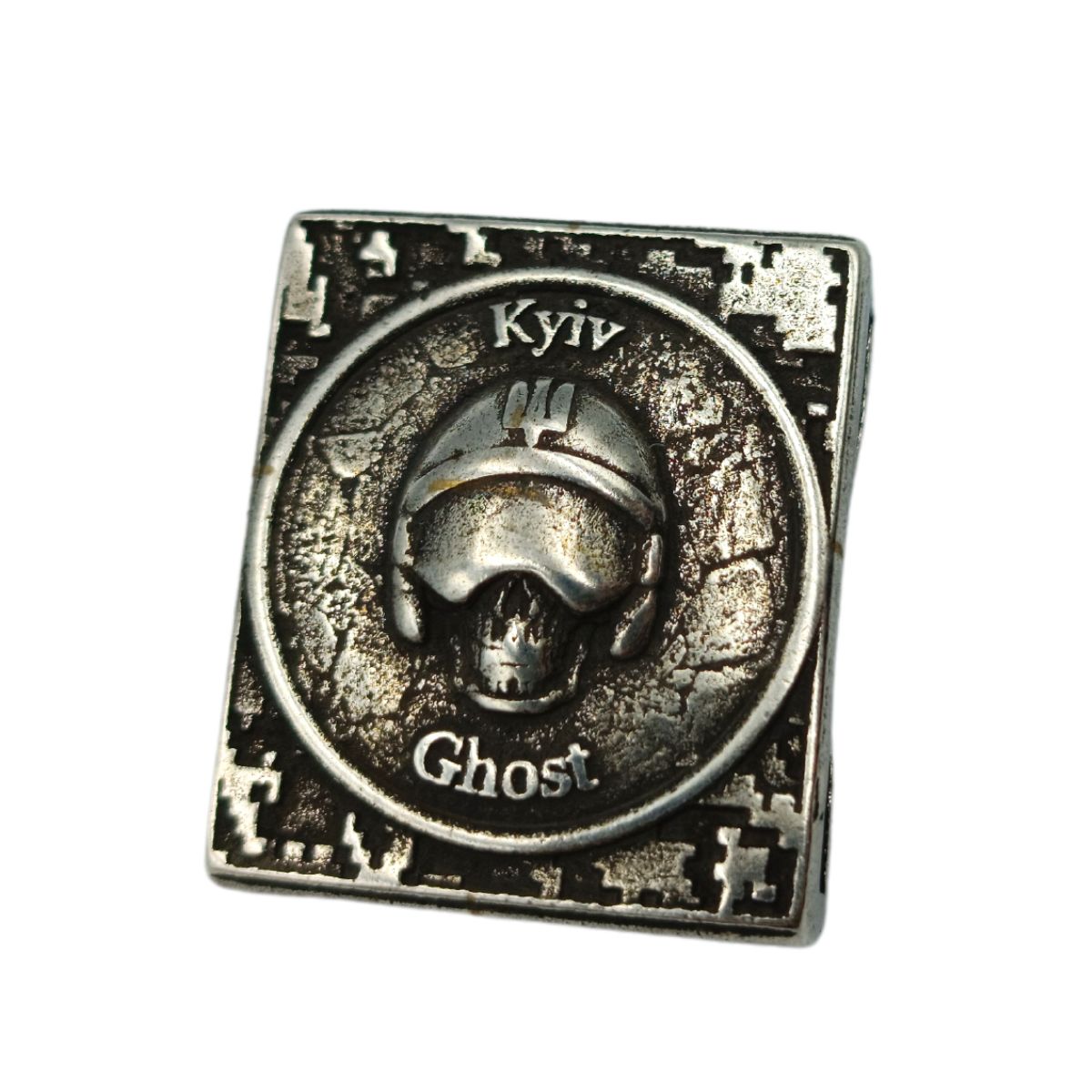 Ghost of Kyiv molle clip Silver plated