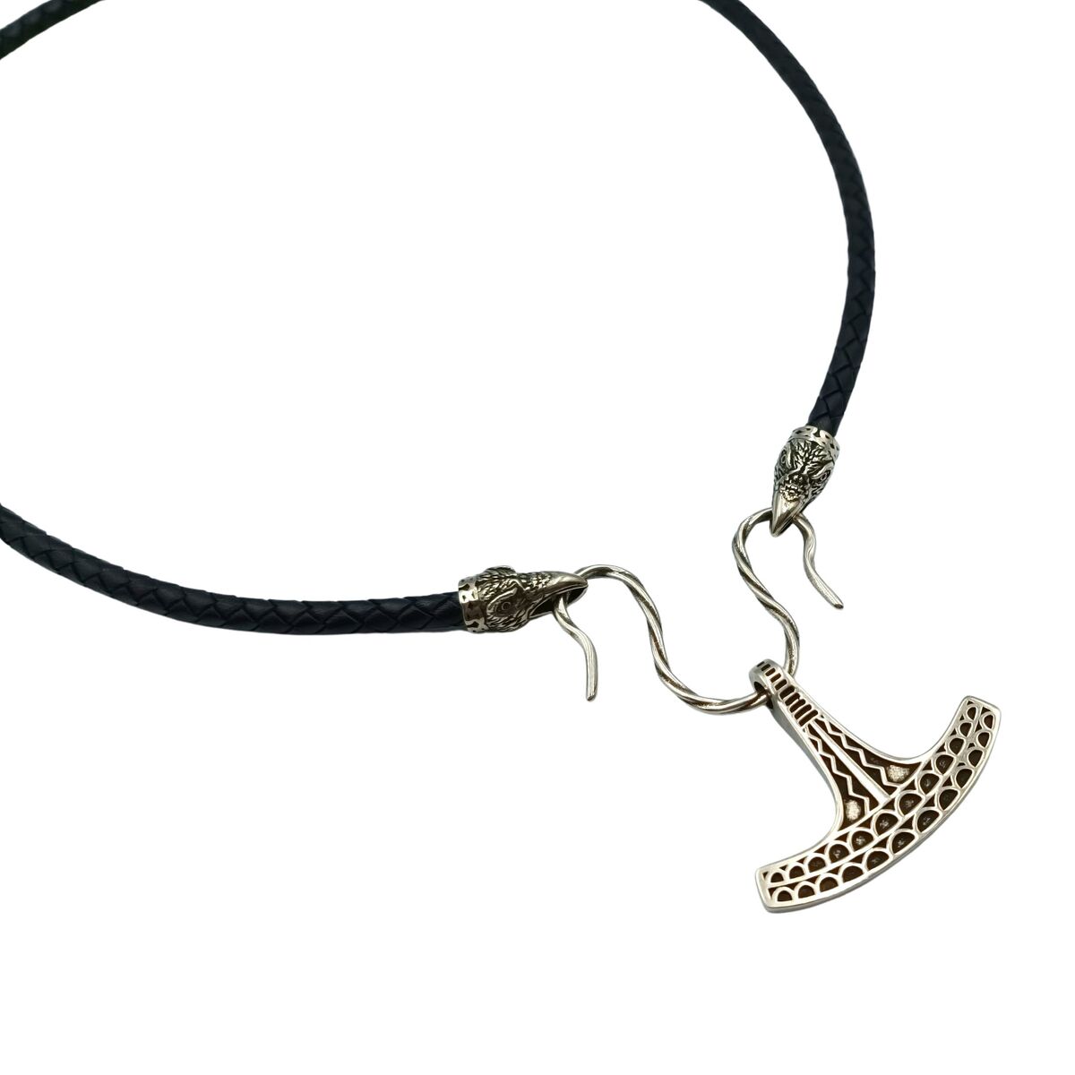 Ukko Mjolnir replica pendant Raven necklace Silver 925