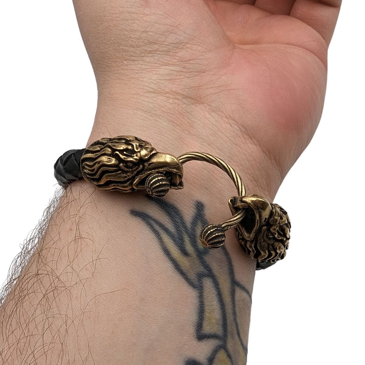 Eagle leather bracelet