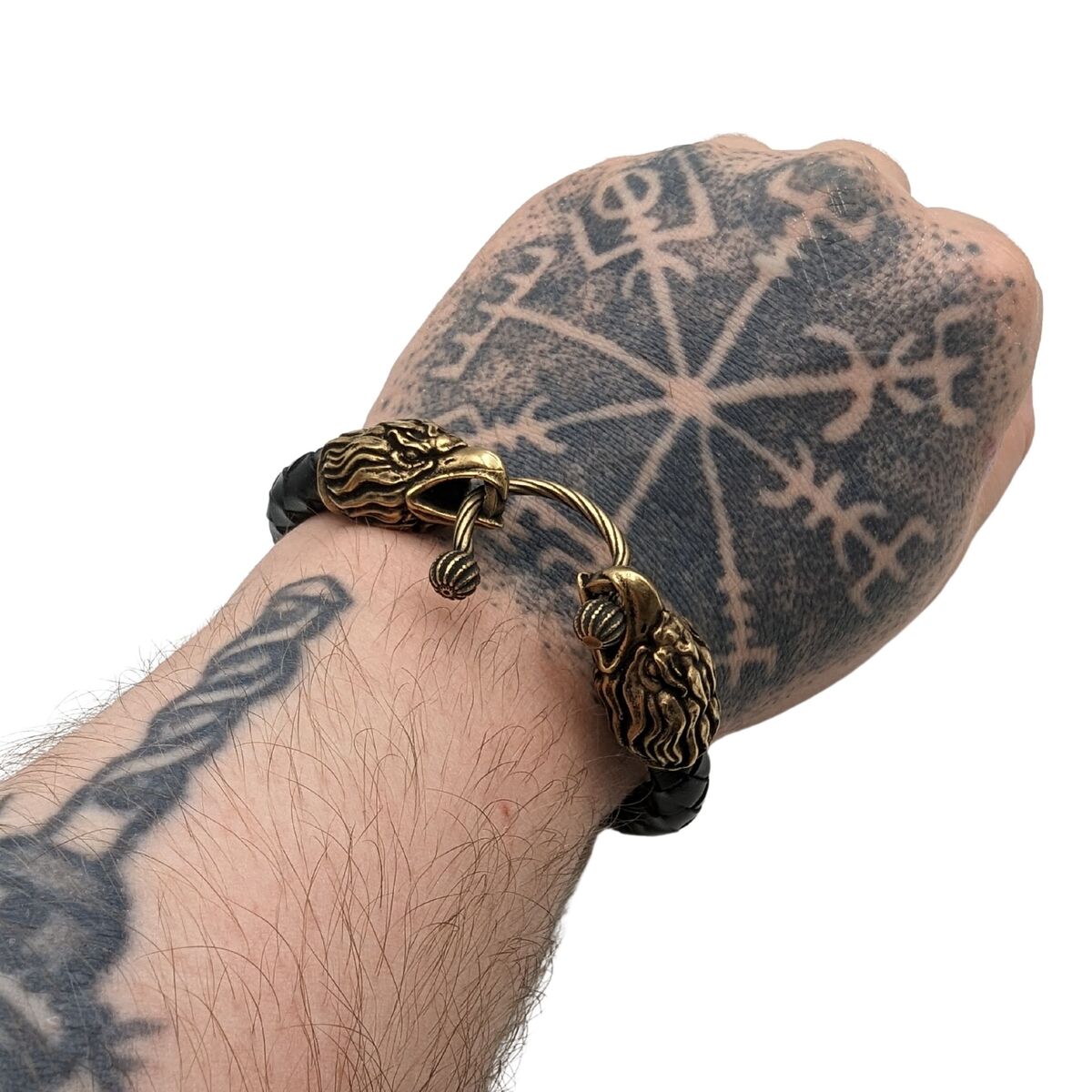 Eagle leather bracelet