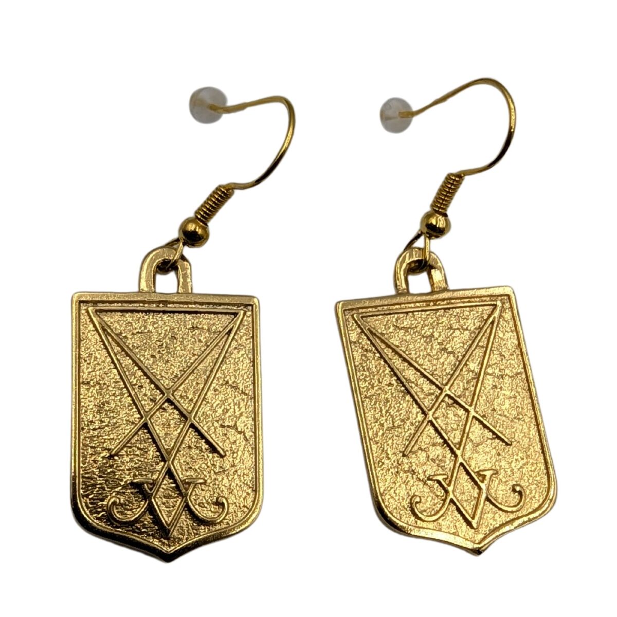Lucifer sigil earrings Gold plating