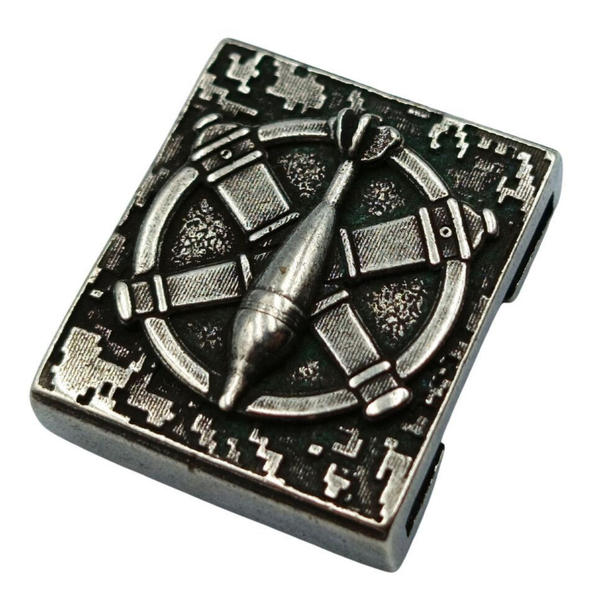 Ukrainian Mortar Units Molle clip Silver plated