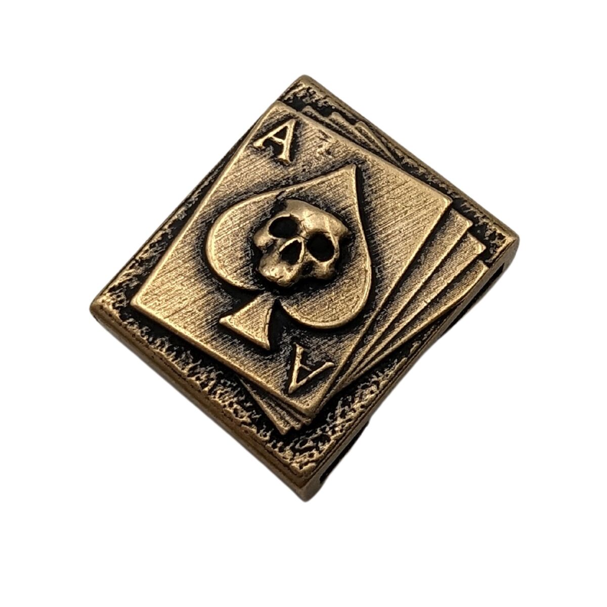 Ace of Spades molle clip Bronze with patina