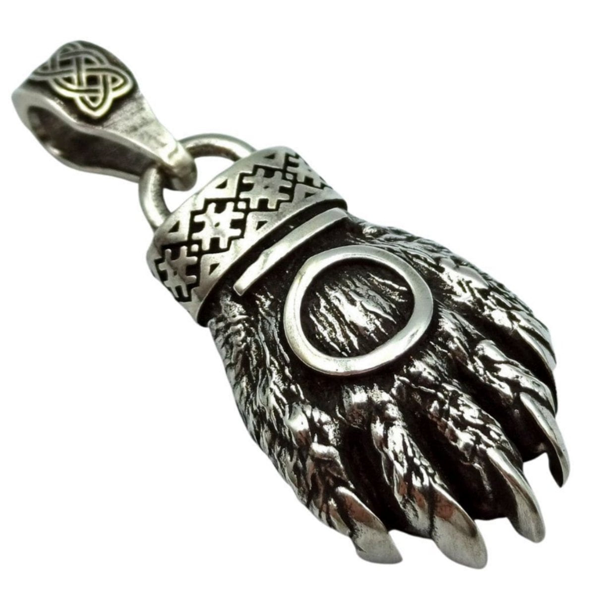Bear paw pendant Slavic jewelry Silver 925