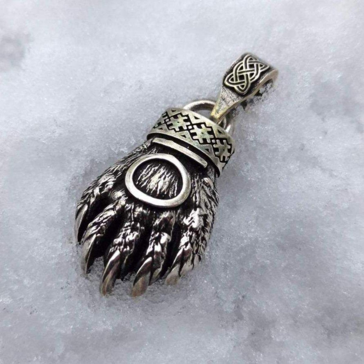Bear paw pendant Slavic jewelry