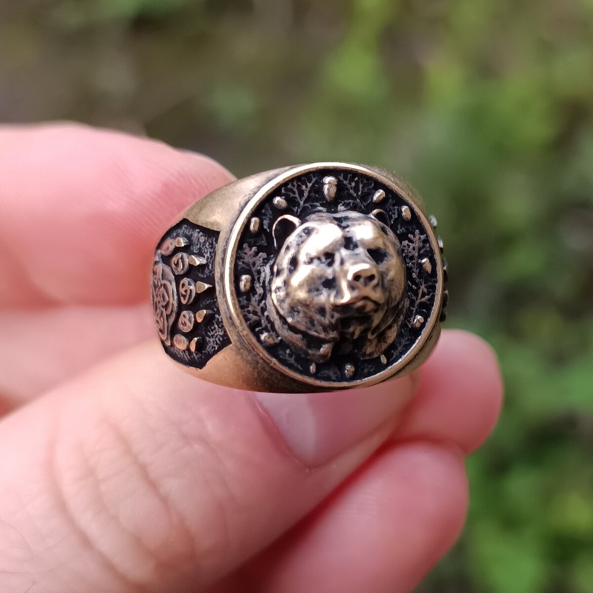 Viking bear ring