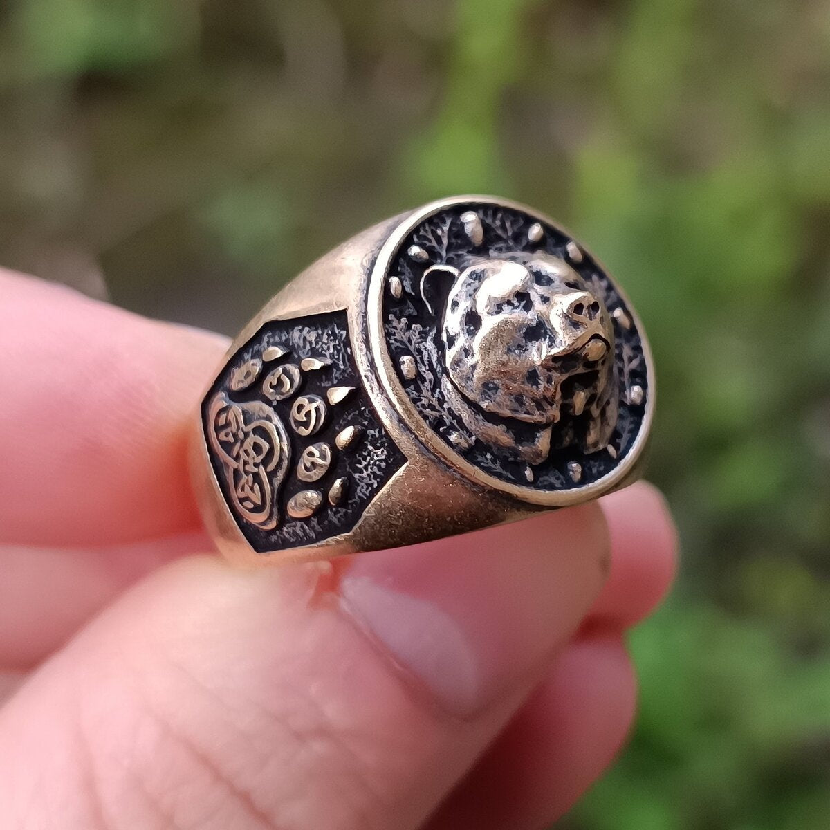 Viking bear ring