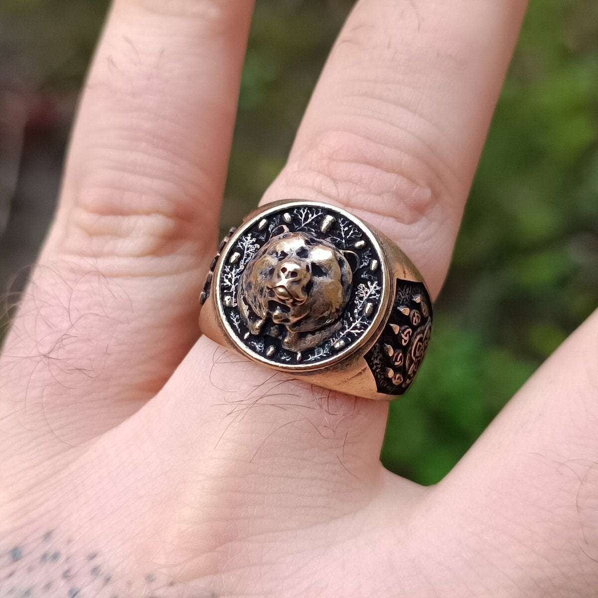 Viking bear ring