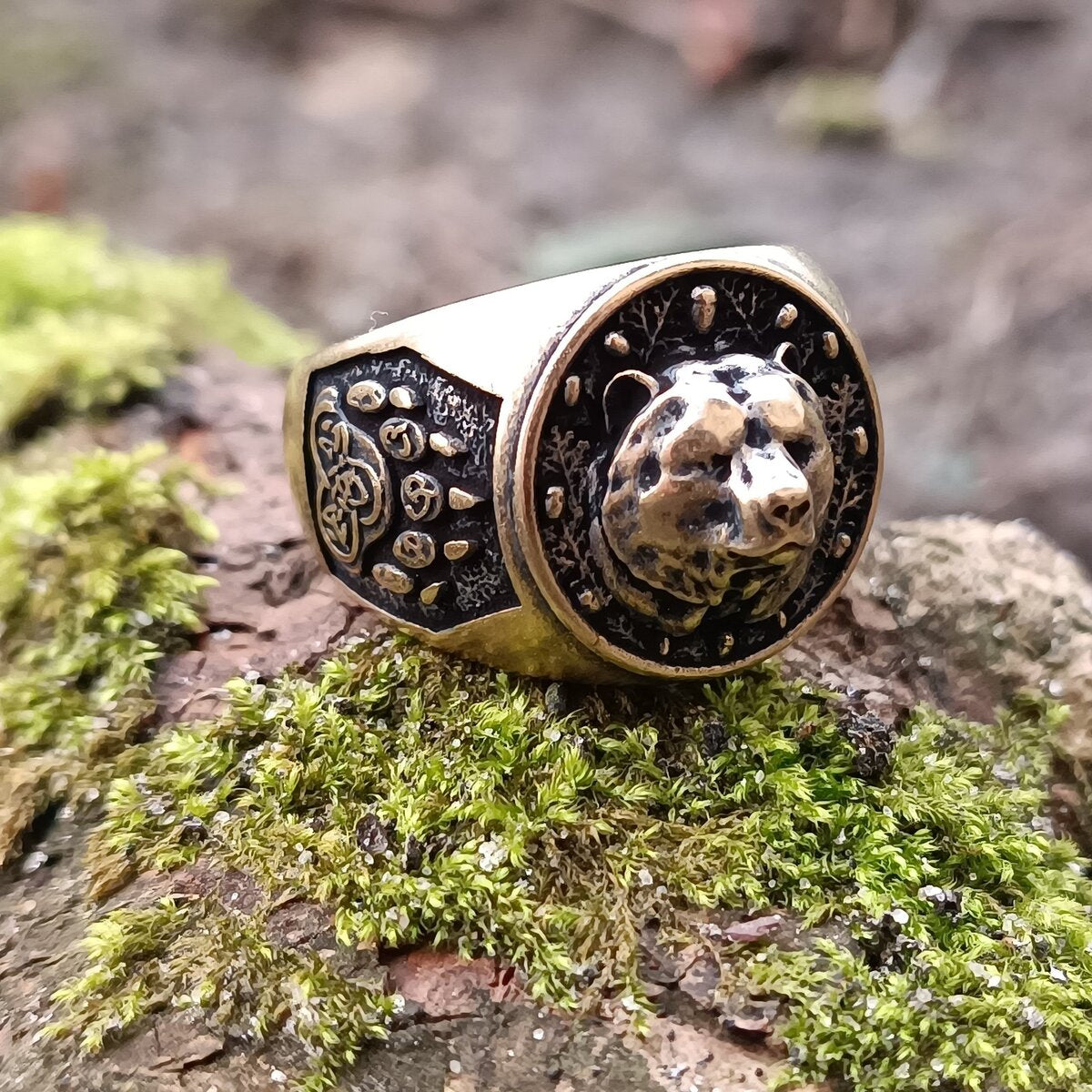 Viking bear ring