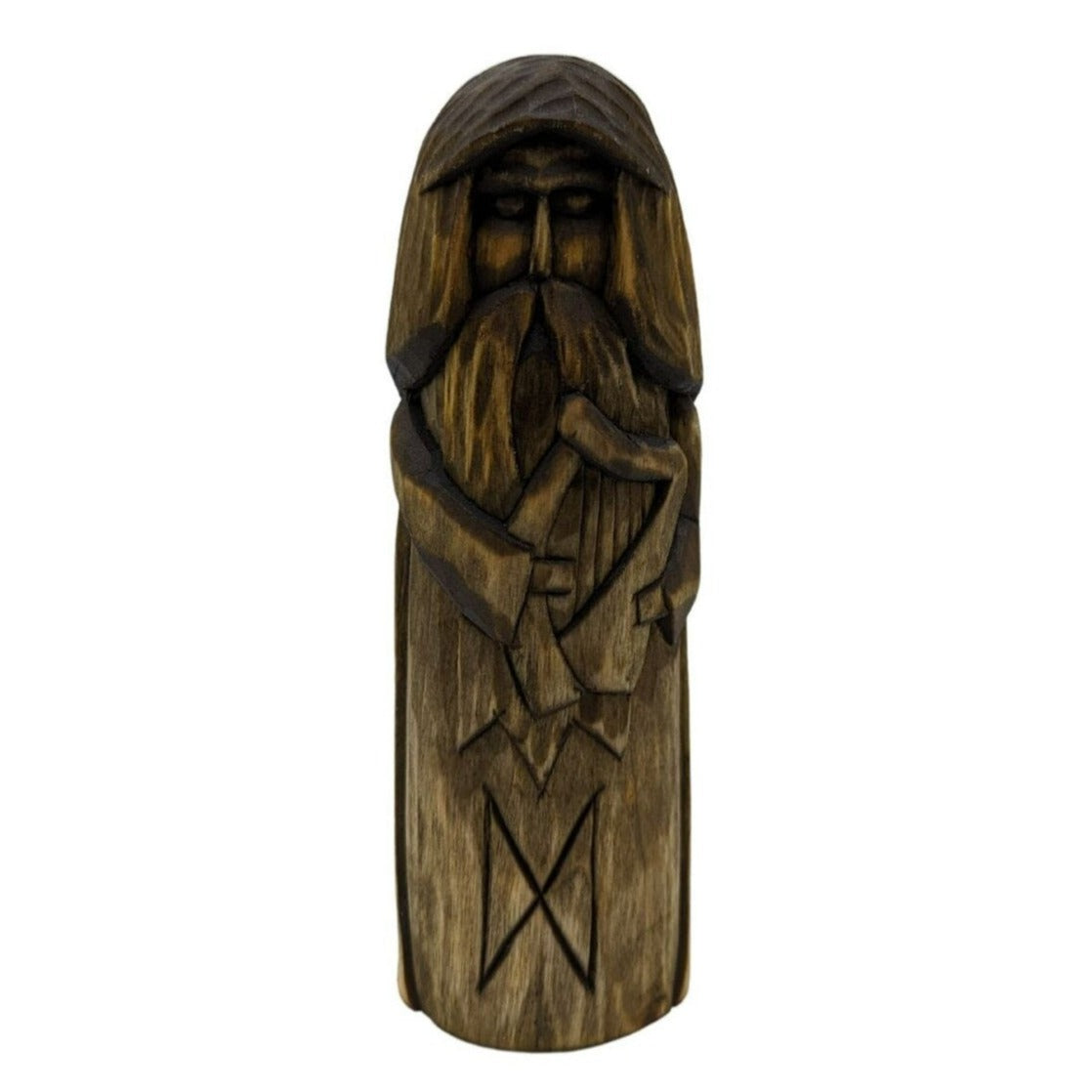 Bragi God wooden figurine
