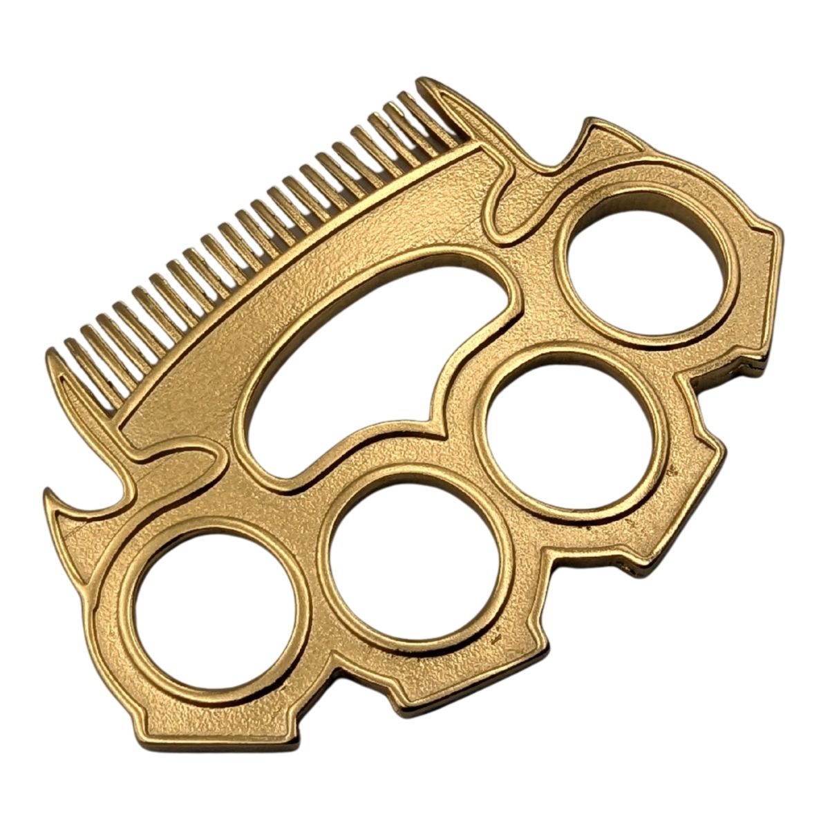 Brass knuckles beard comb Gold plating