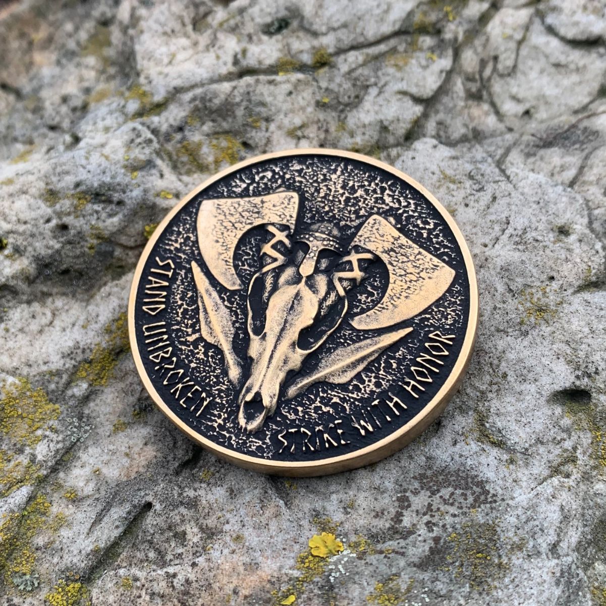 Wolf skull custom coin