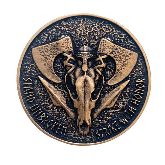 Wolf skull custom coin