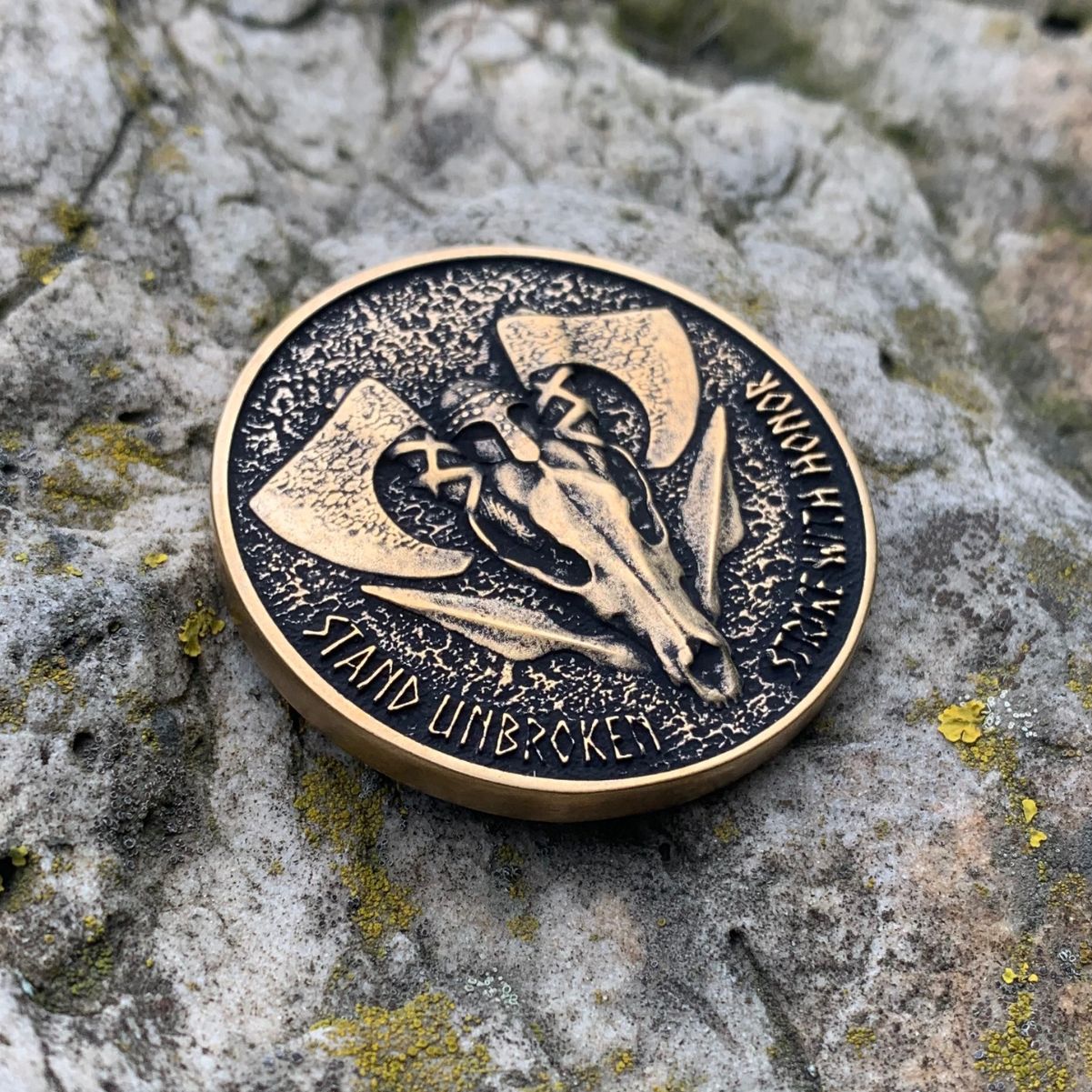 Wolf skull custom coin