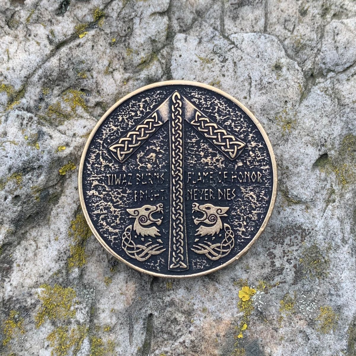 Wolf skull custom coin