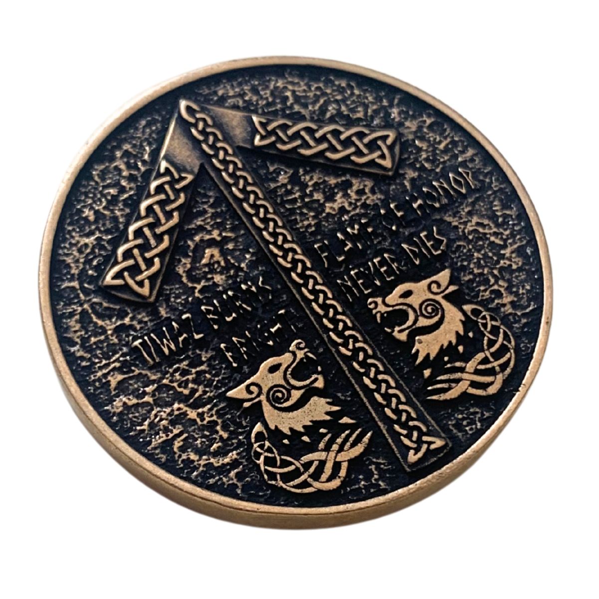 Wolf skull custom coin