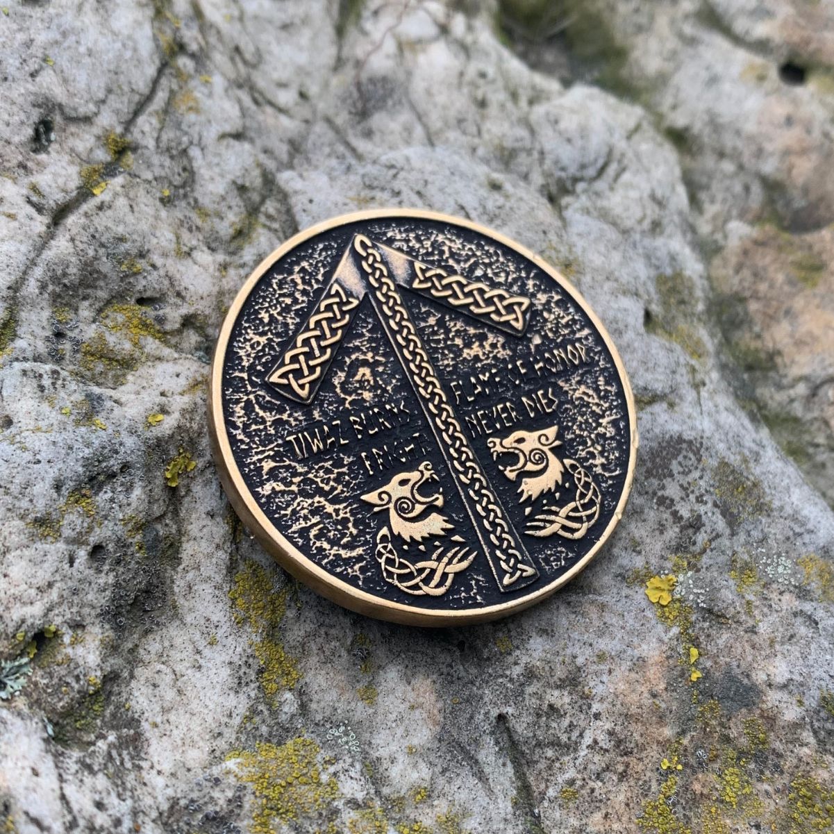 Wolf skull custom coin