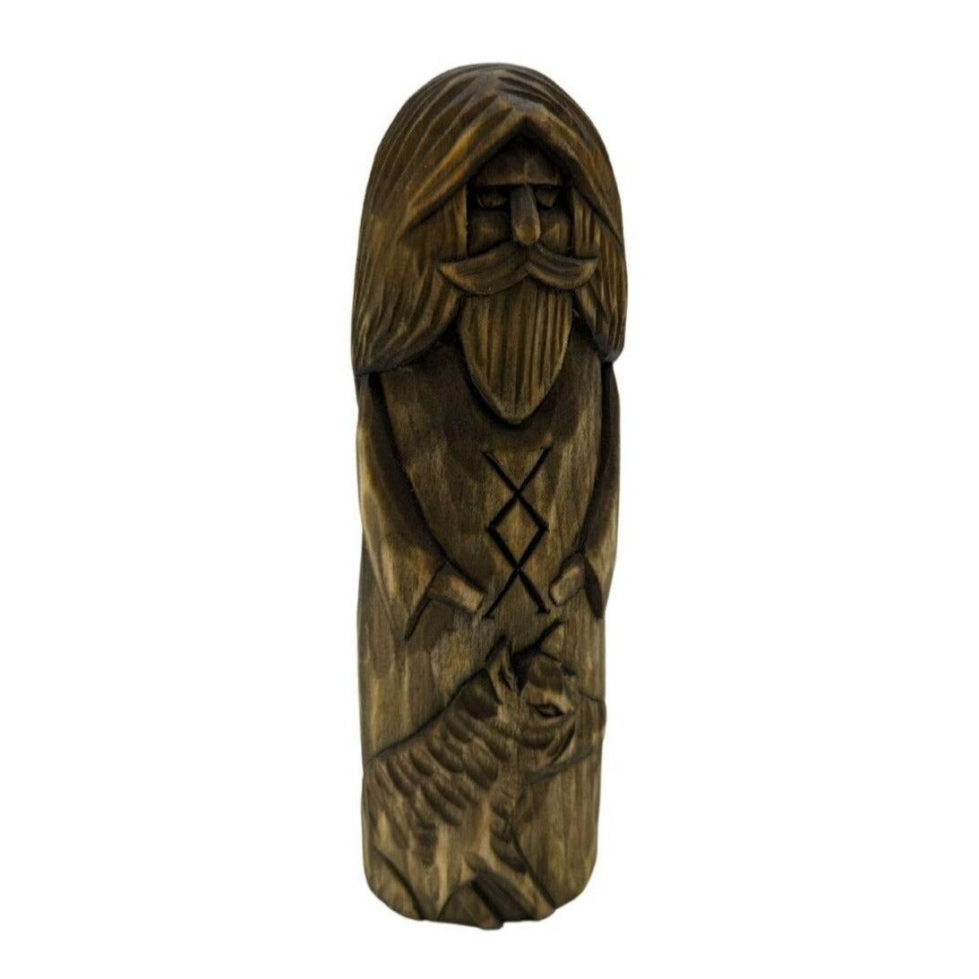 Freyr God wood carved statue