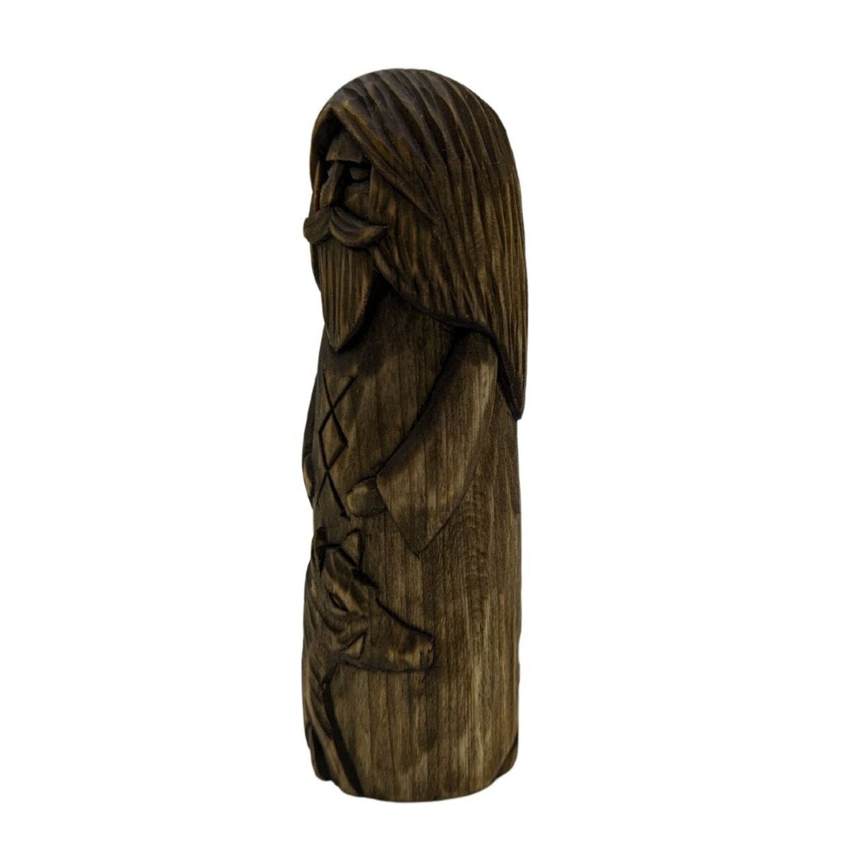 Freyr God wood carved statue