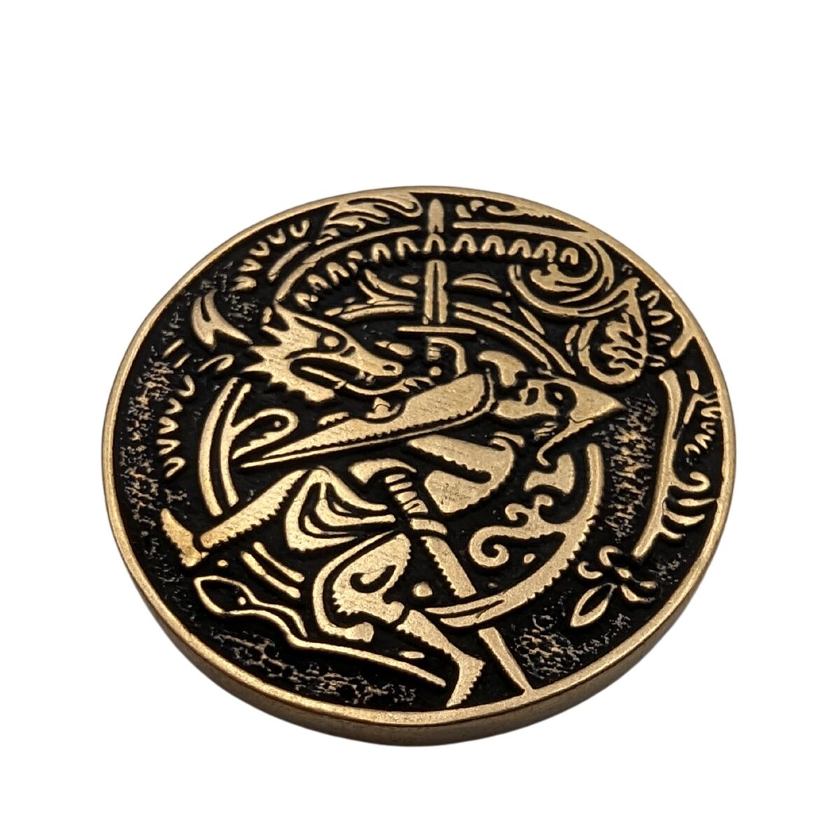 Helm of Awe custom coin
