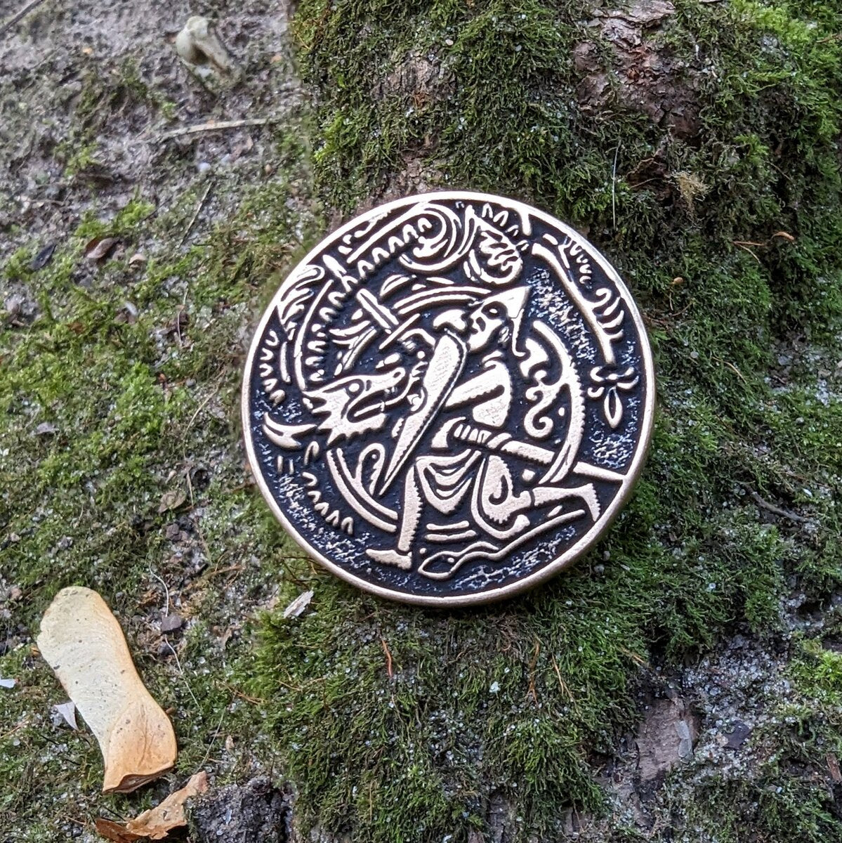Helm of Awe custom coin