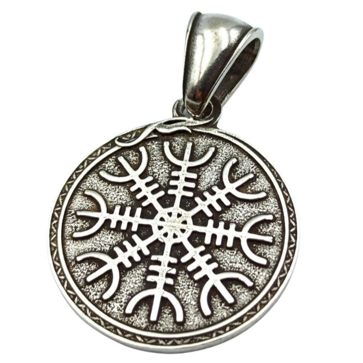 Aegishjalmur pendant with serpent Silver 925