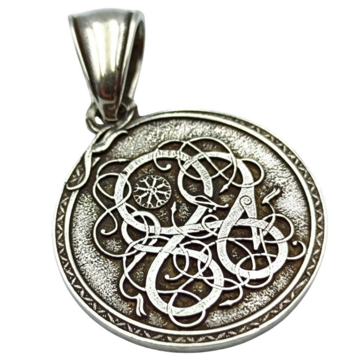 Aegishjalmur pendant with serpent