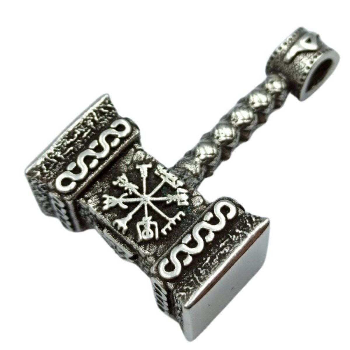 Mjolnir with runes pendant Silver 925