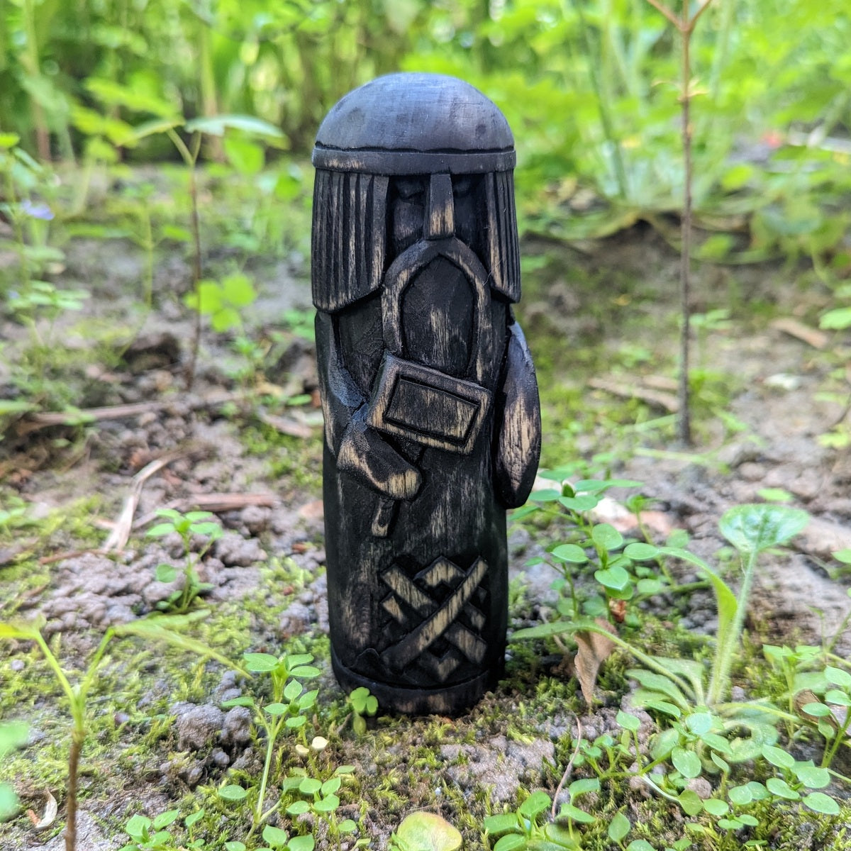 Thor pagan wooden figurine