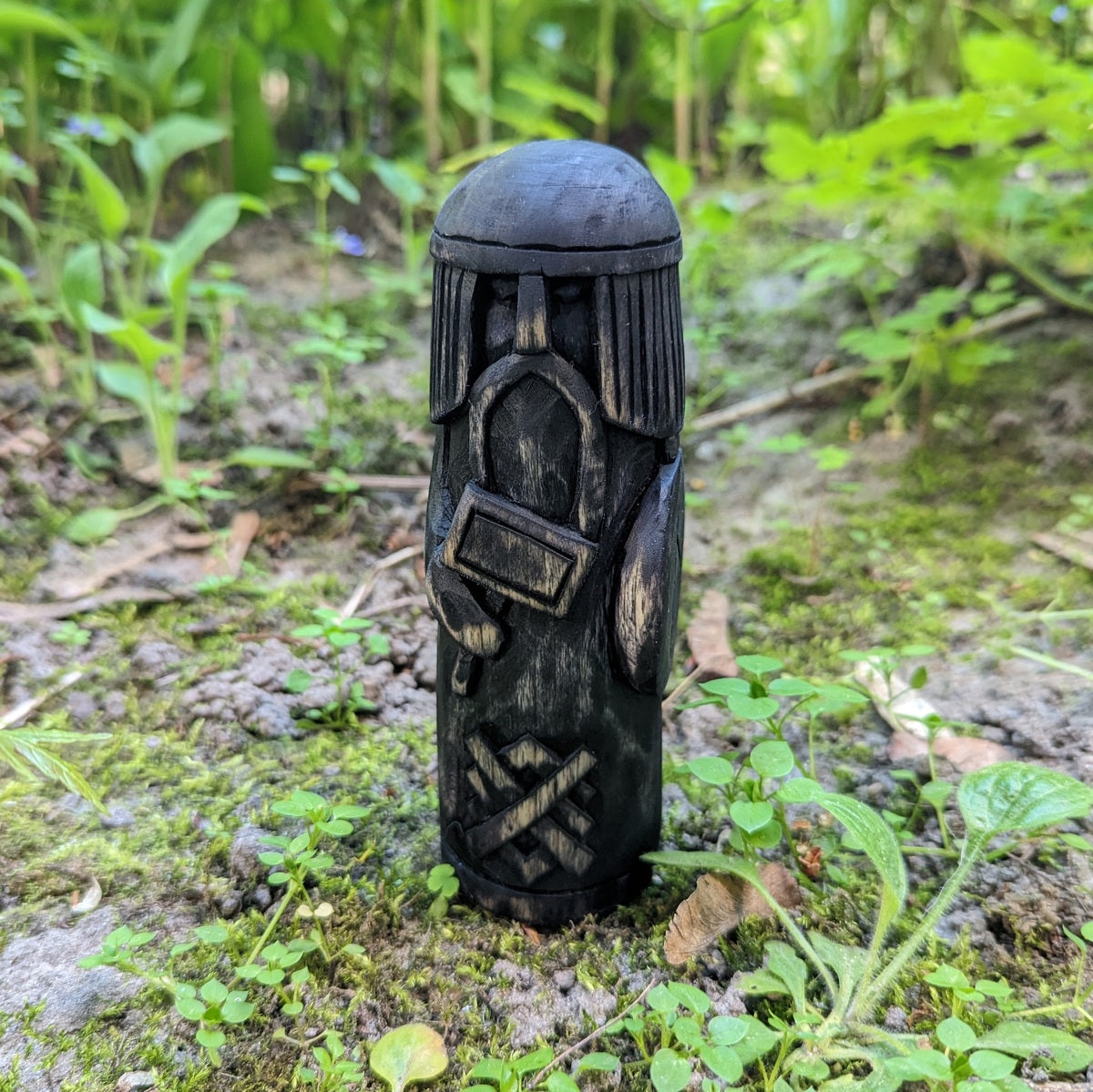 Thor pagan wooden figurine