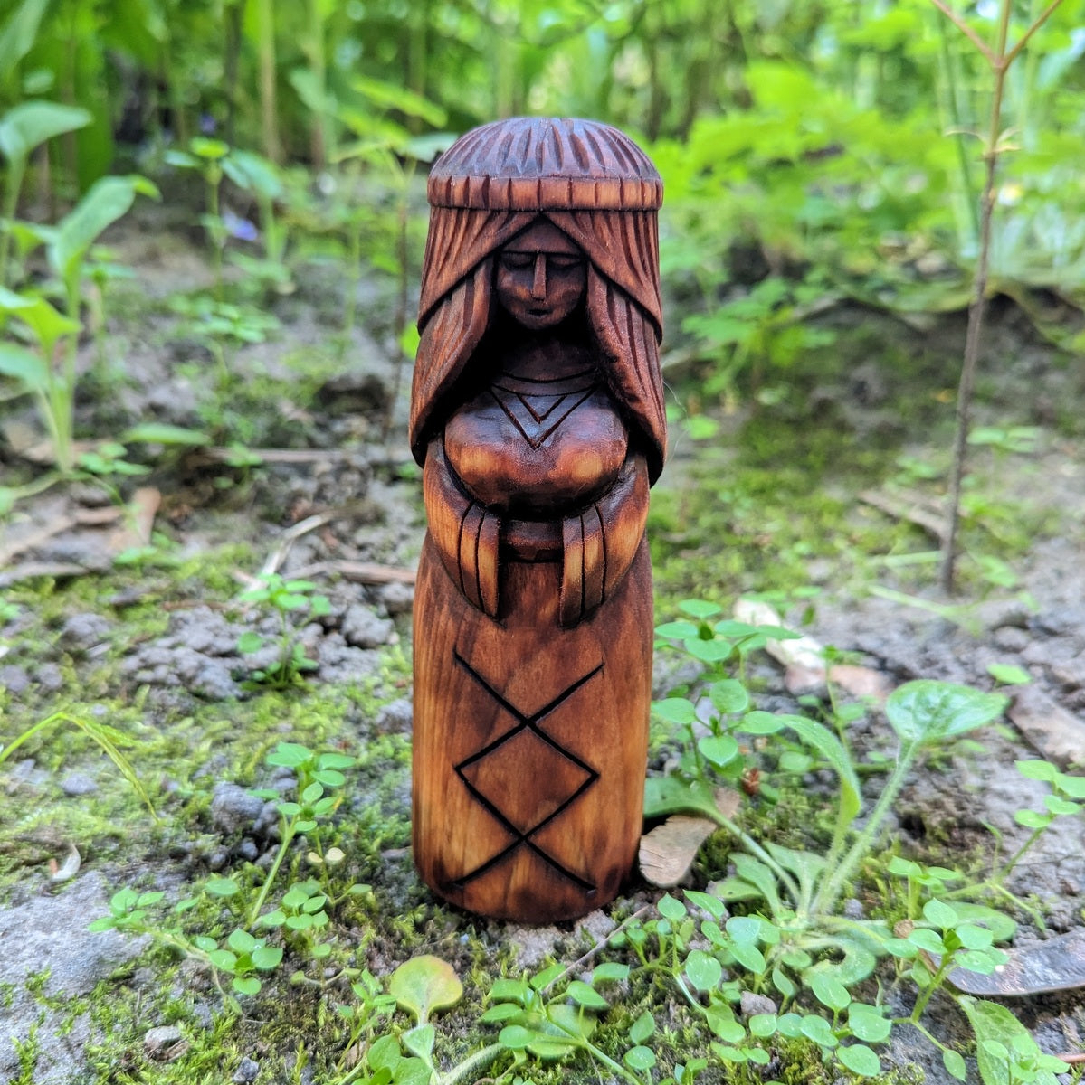 Freya wooden figurine