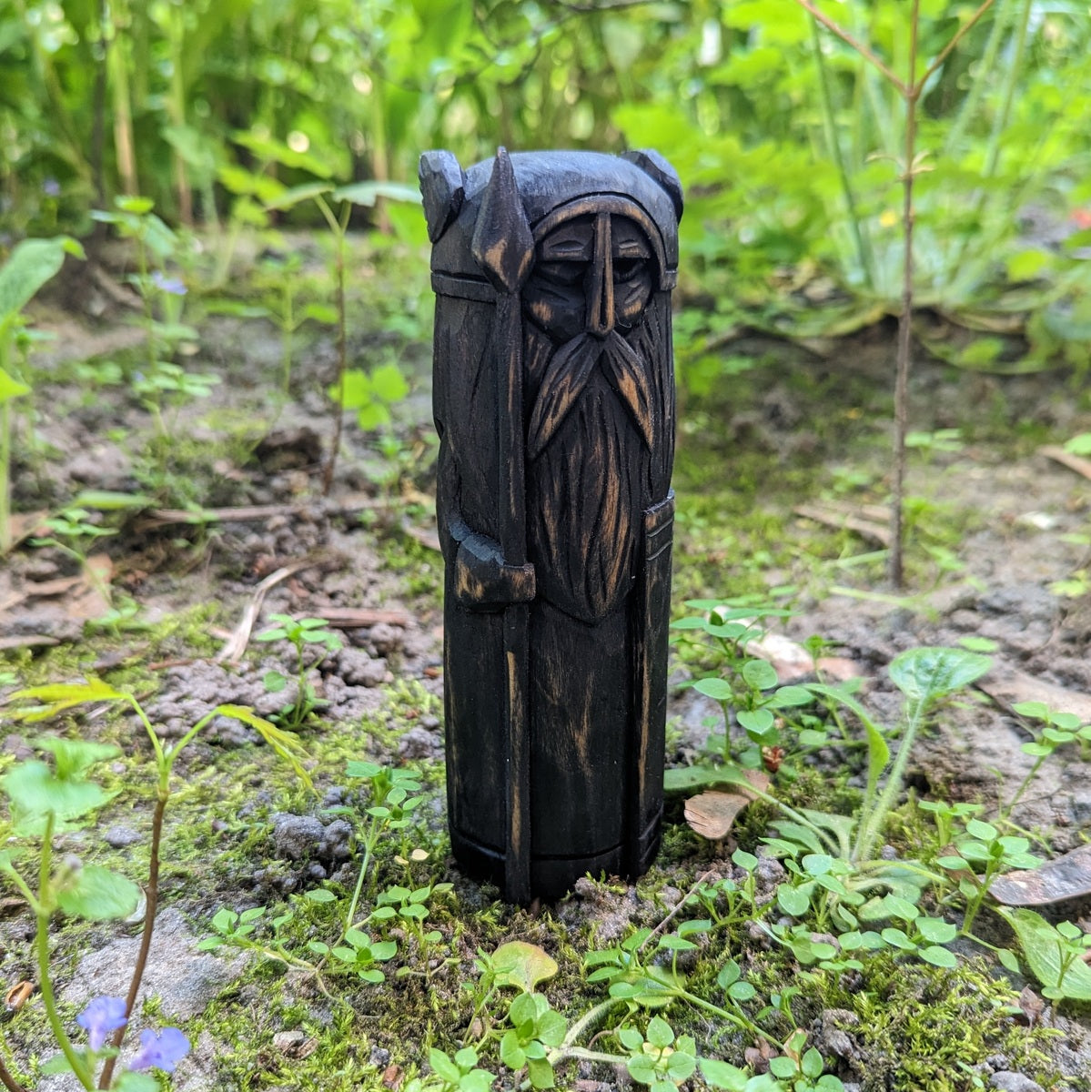 Odin Allfather wooden figurine