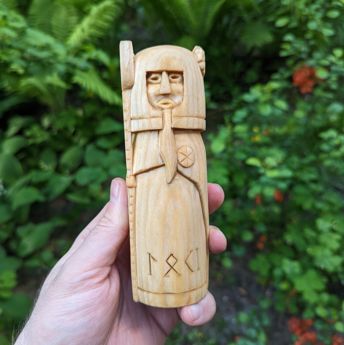 Loki wooden figurine