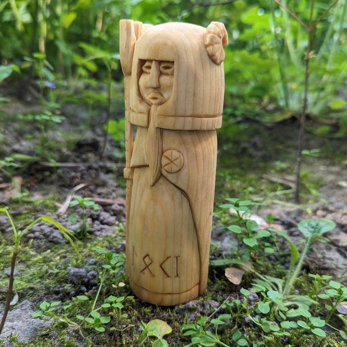 Loki wooden figurine