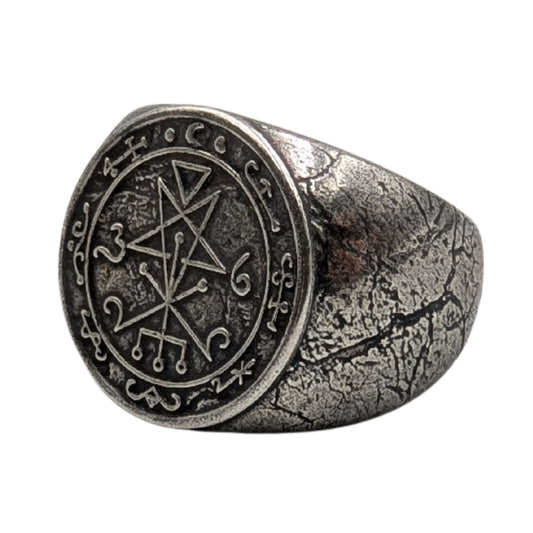 Triple Seal of Lilith Ring 6 US Silver plating