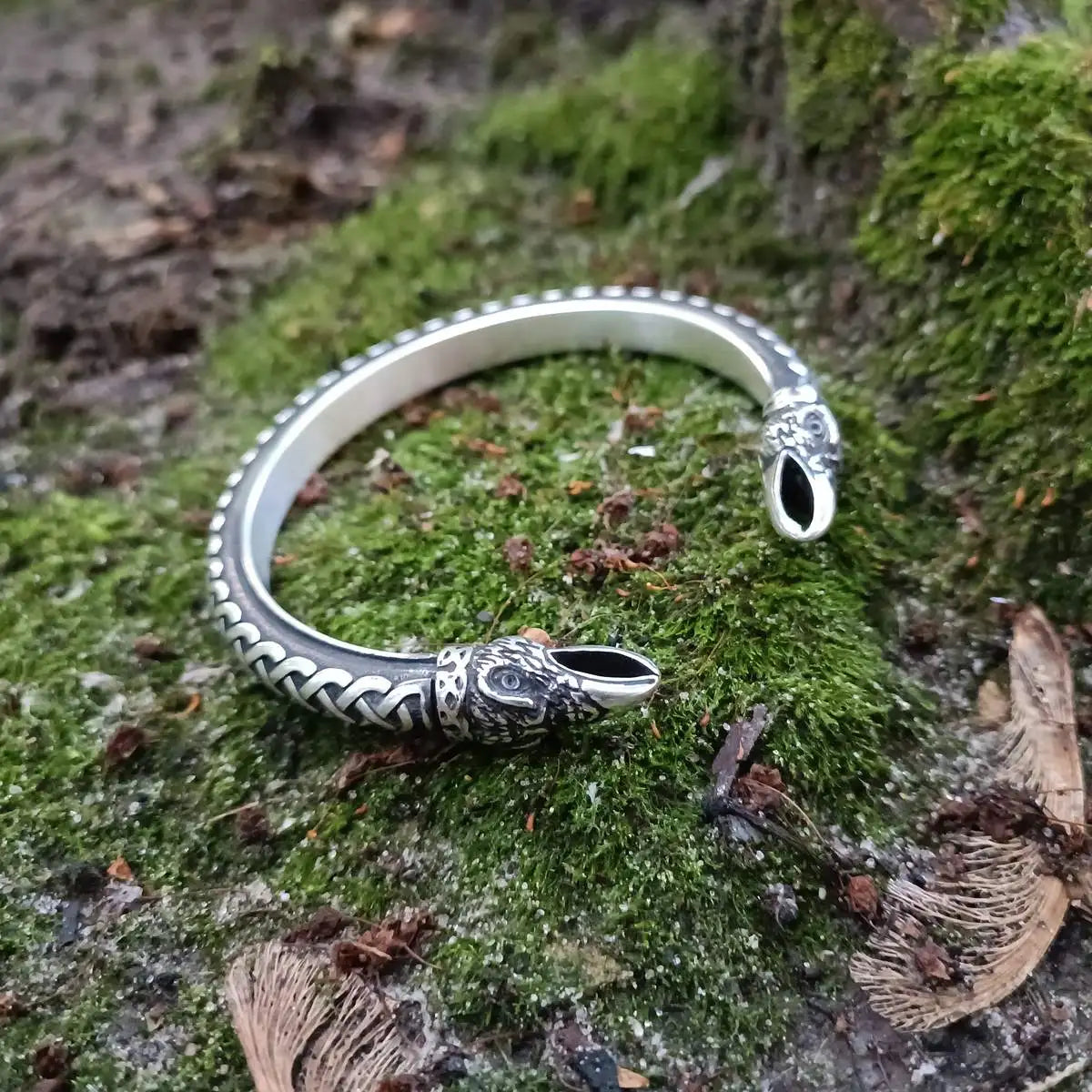 Viking arm ring raven bracelet