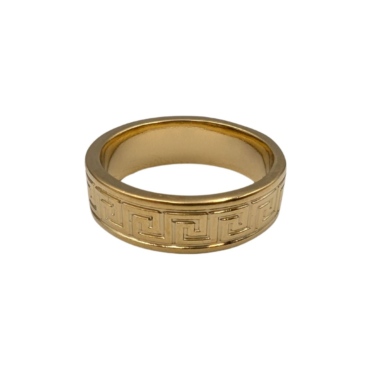 Ancient Greek ornament V1 ring 7 US Gold plating