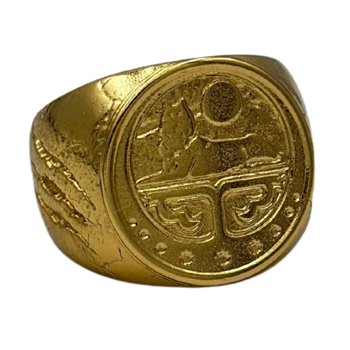 Ichkerian flag ring 6 US Gold plating