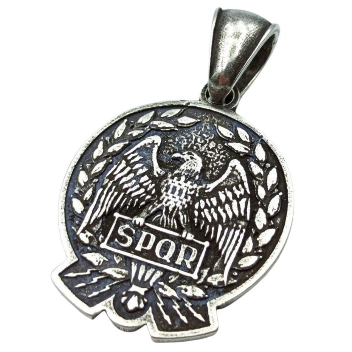 Roman eagle Aquila SPQR pendant Silver plating