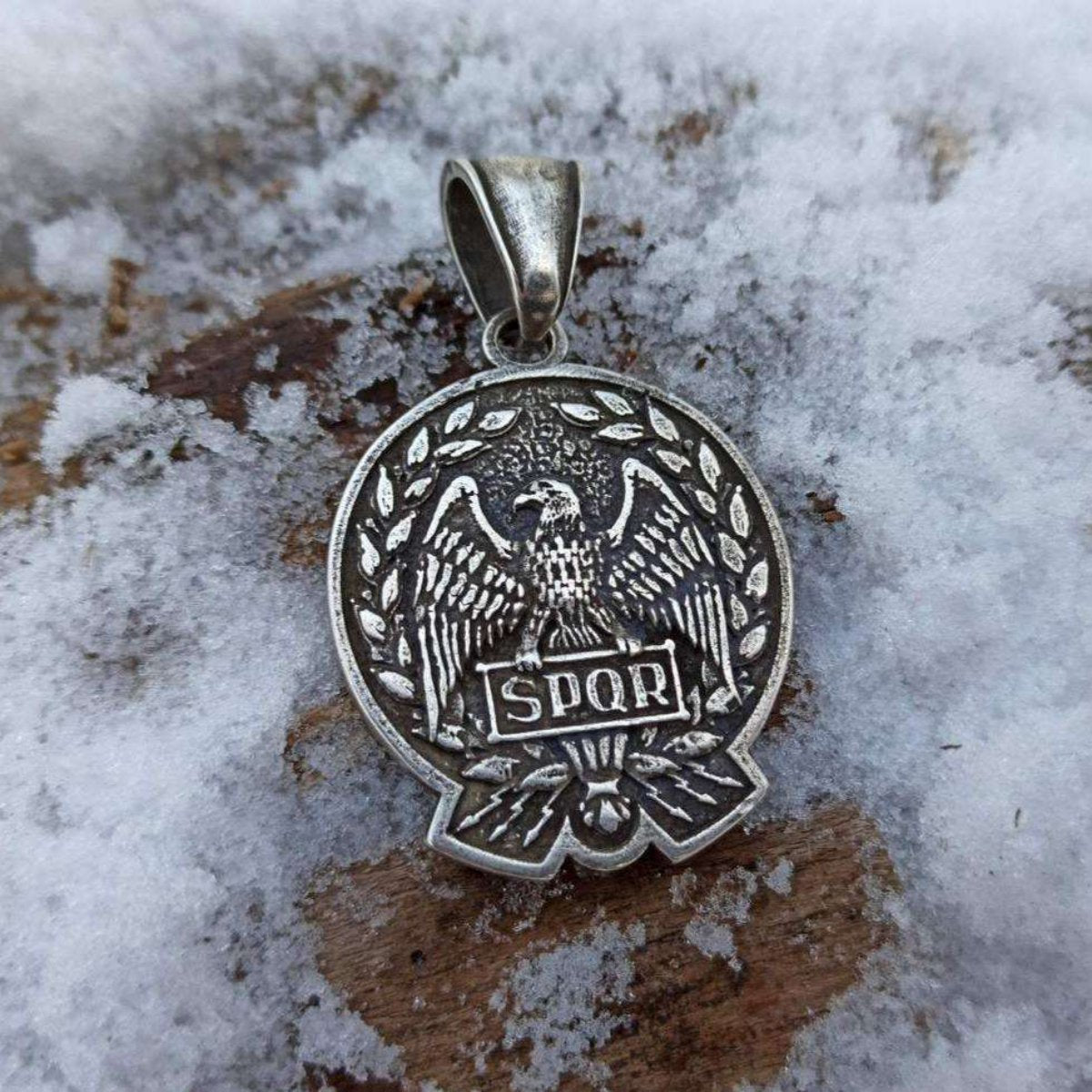 Roman eagle Aquila SPQR pendant