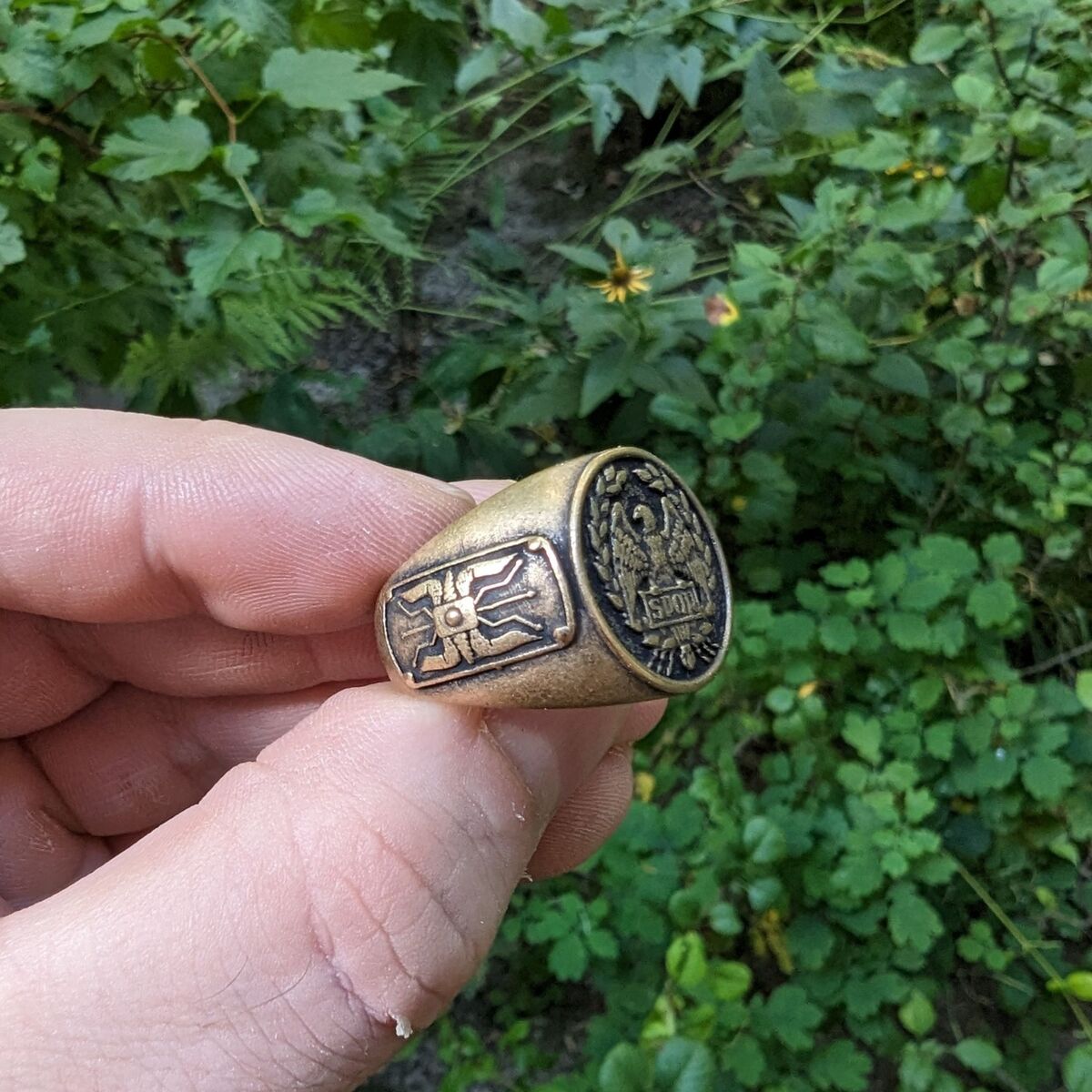 Roman eagle Aquila SPQR ring