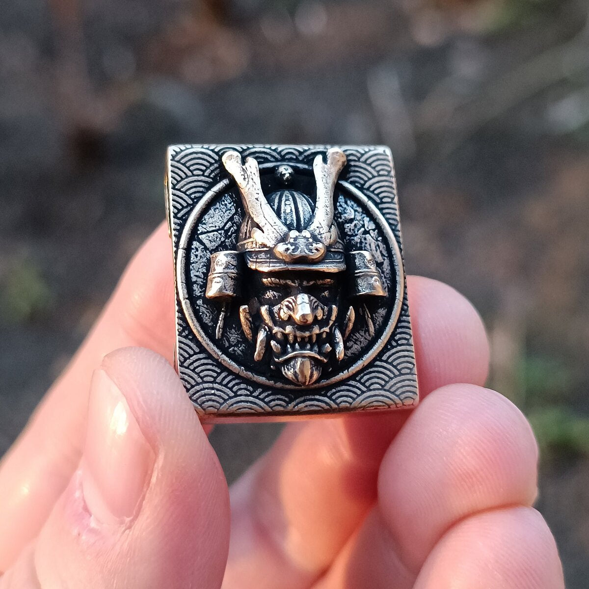 Samurai kabuto mask Molle clip