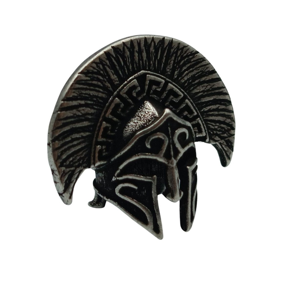 Spartan officer helmet paracord bead Silver plated