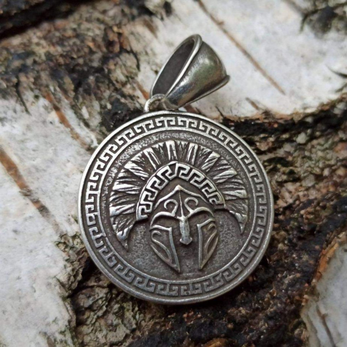 Spartan shield pendant